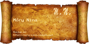 Móry Nina névjegykártya
